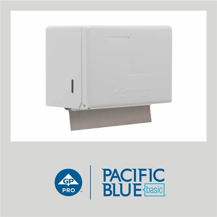 Pacific Blue Basic S-Fold Recycled Paper Towels - 9.25" Width x 10.25" Length - Natural - 250/Pack - 16 / Carton