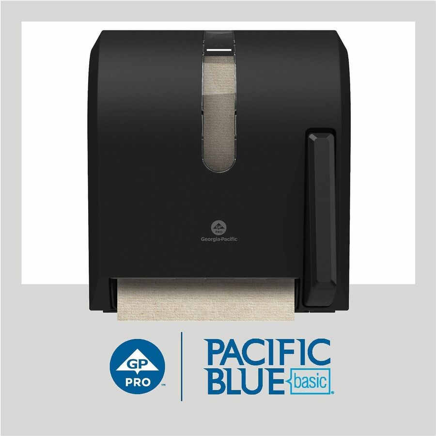 Pacific Blue Basic Recycled Paper Towel Roll - 1 Ply - 7.87" Width x 350 ft Length - Natural - 12 / Carton