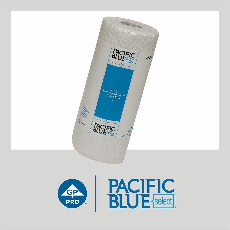 Pacific Blue Select Perforated Paper Towel Roll - 2 Ply - 8.80" Width x 11" Length - 85 Sheets/Roll - White - 1 Roll