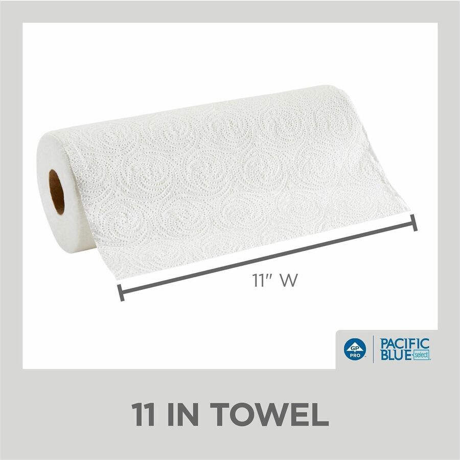 Pacific Blue Select Perforated Paper Towel Roll - 2 Ply - 8.80" Width x 11" Length - 85 Sheets/Roll - White - 1 Roll