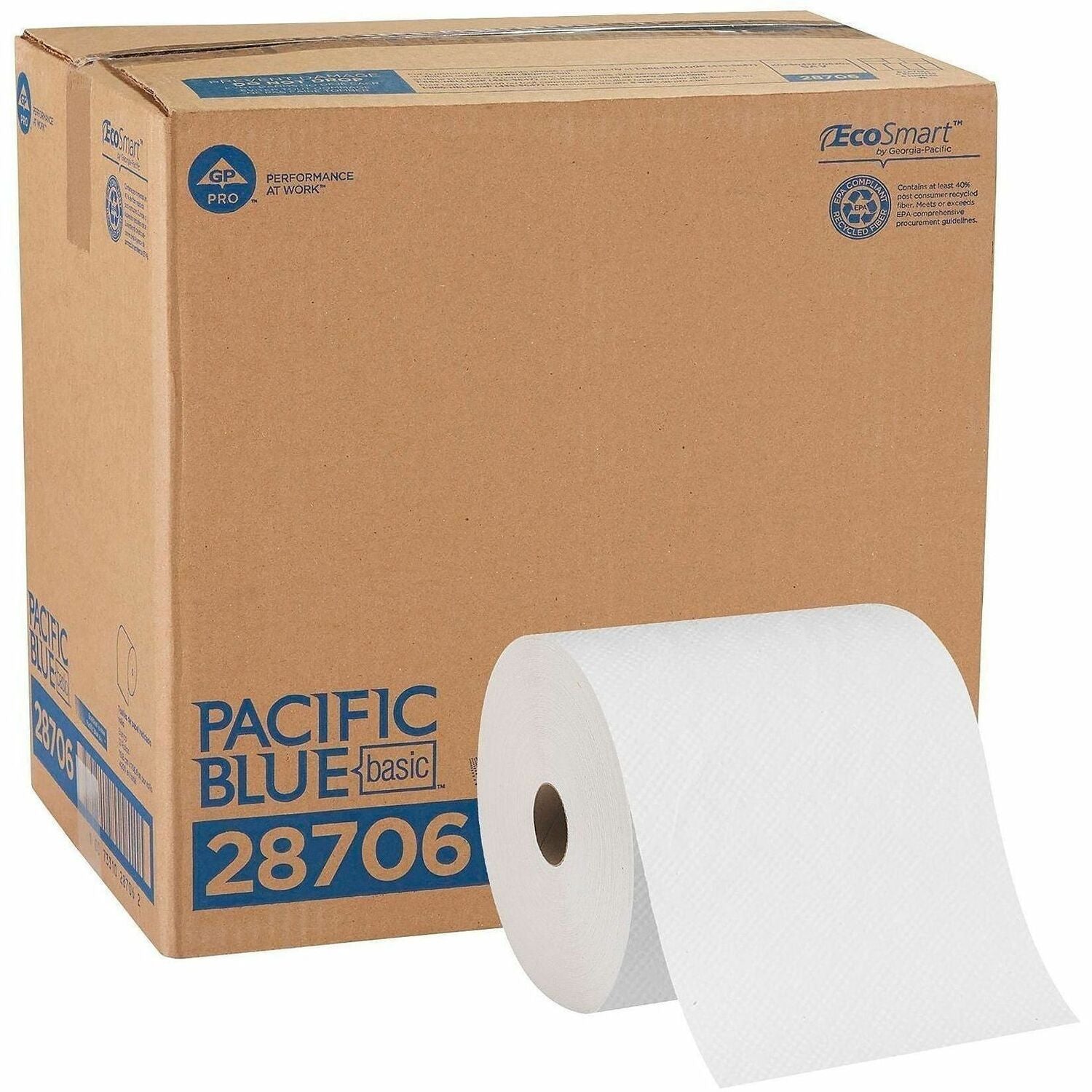 1 Ply - 7.87" Width x 350 ft Length - White - 12 / Carton