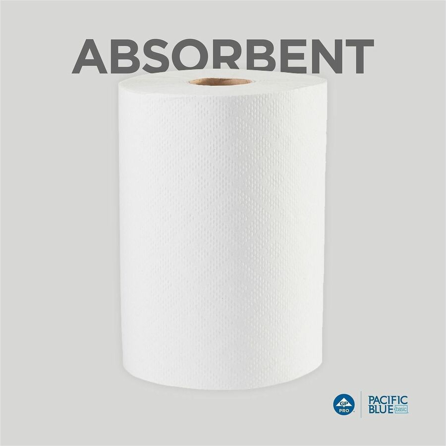 1 Ply - 7.87" Width x 350 ft Length - White - 12 / Carton