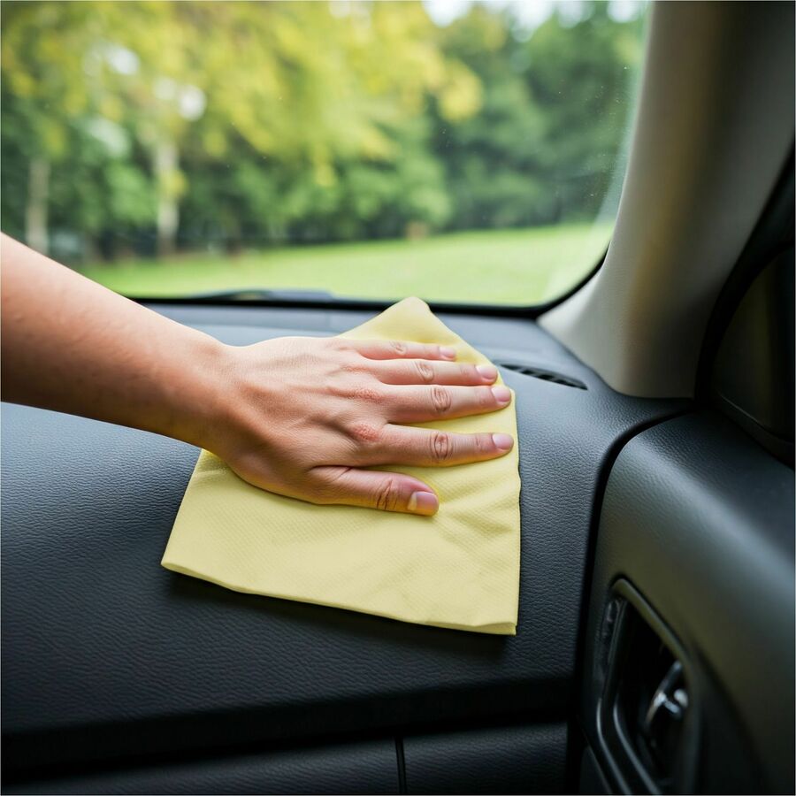Brawny&reg; Professional Disposable Dusting Cloths - 24" Length x 17" Width - Moisture Resistant, Soft, Strong - Yellow - 50 / Pack