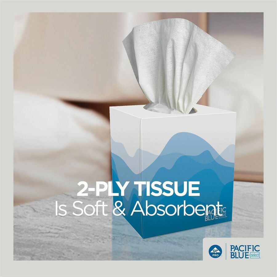 Pacific Blue Select Facial Tissue by GP Pro - Cube Box