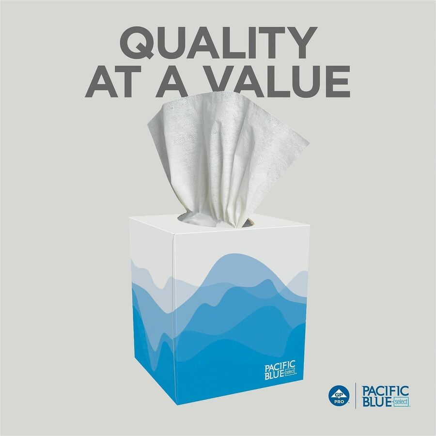 Pacific Blue Select Facial Tissue by GP Pro - Cube Box