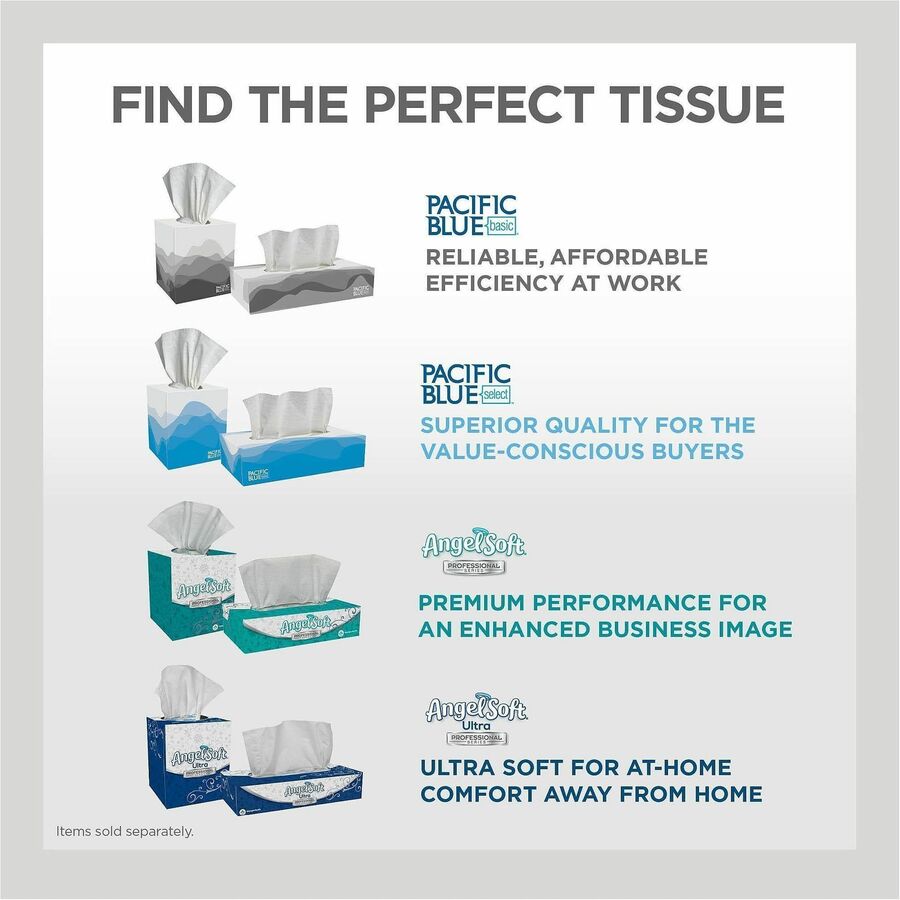 Pacific Blue Select Facial Tissue by GP Pro - Cube Box