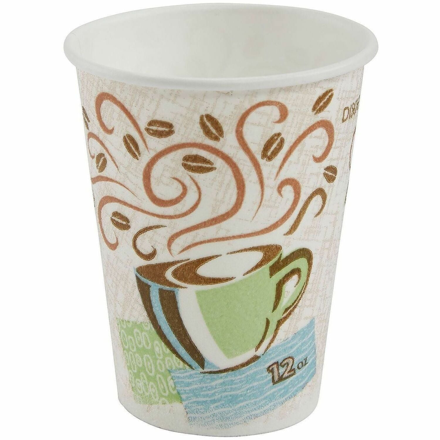 Dixie PerfecTouch 12 oz Insulated Paper Hot Coffee Cups by GP Pro - 12 fl oz - Coffee Haze - Paper - Hot Drink - 50 / Pack