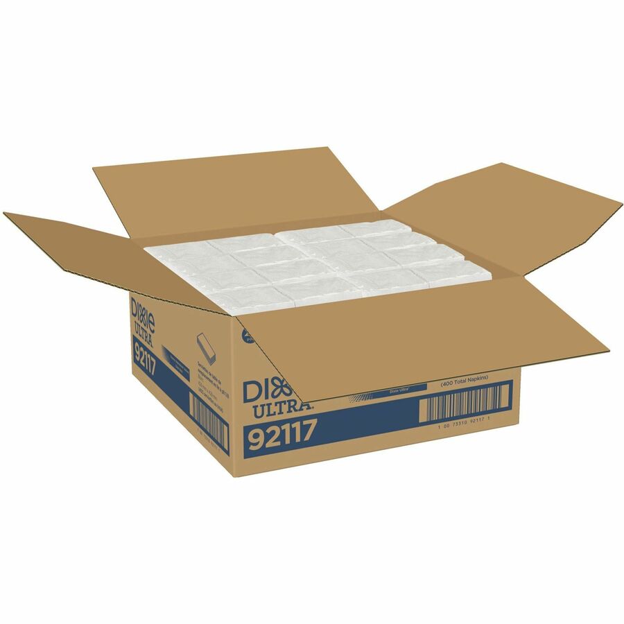 1 Ply - 17" Width x 17" Length - White - Paper - 100/Box - 4 / Carton