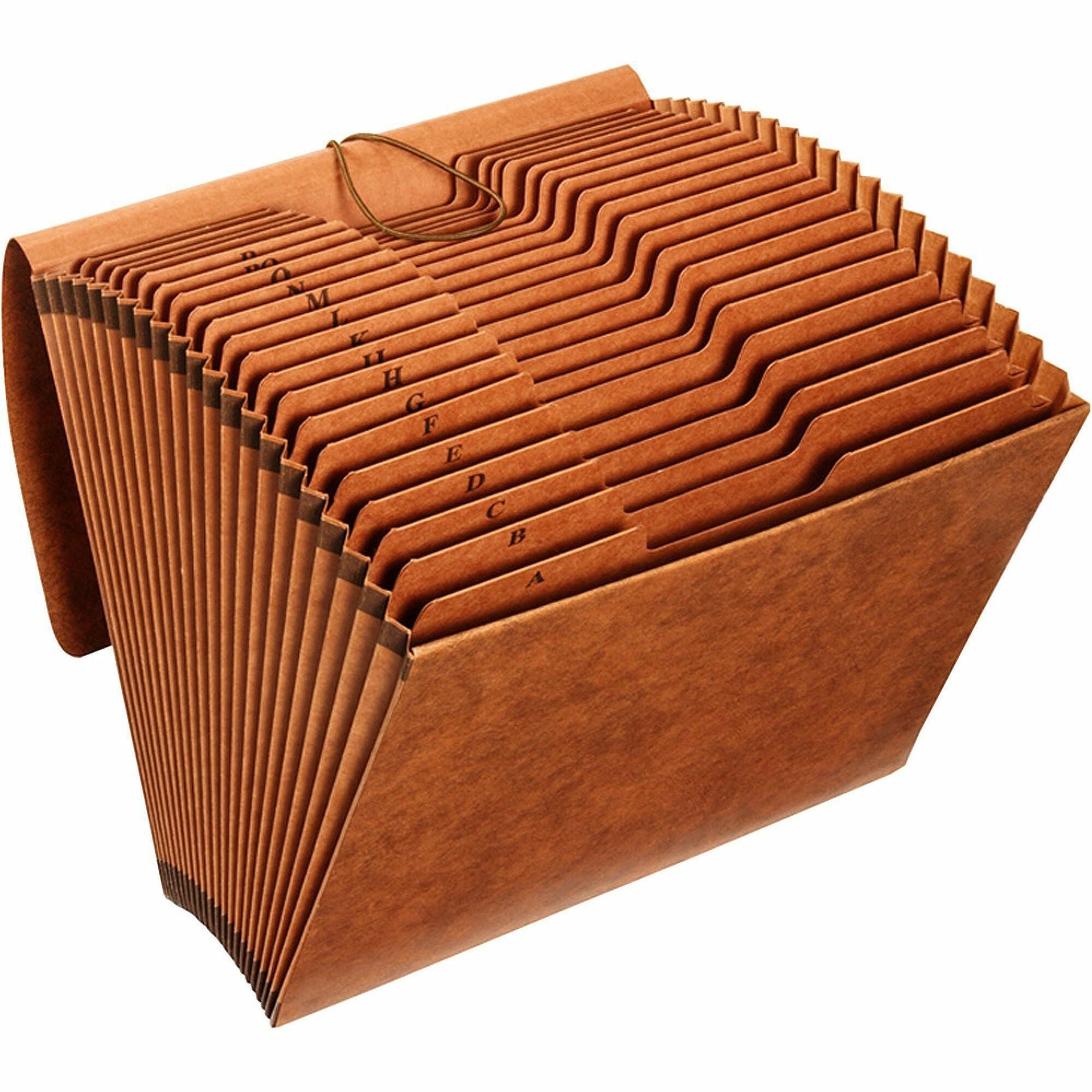 8 1/2" x 14" - 21 Pocket(s) - Top Tab Location - 80 pt. - Tyvek - Brown - Reinforced, Reinforced - 10% Recycled - 1 Each