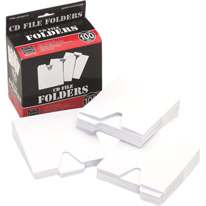 5.1" Height x 5.1" Width x 0.1" Depth - 1 x CD/DVD Capacity - For 5" x 5 3/8" Sheet - White - 100 / Pack