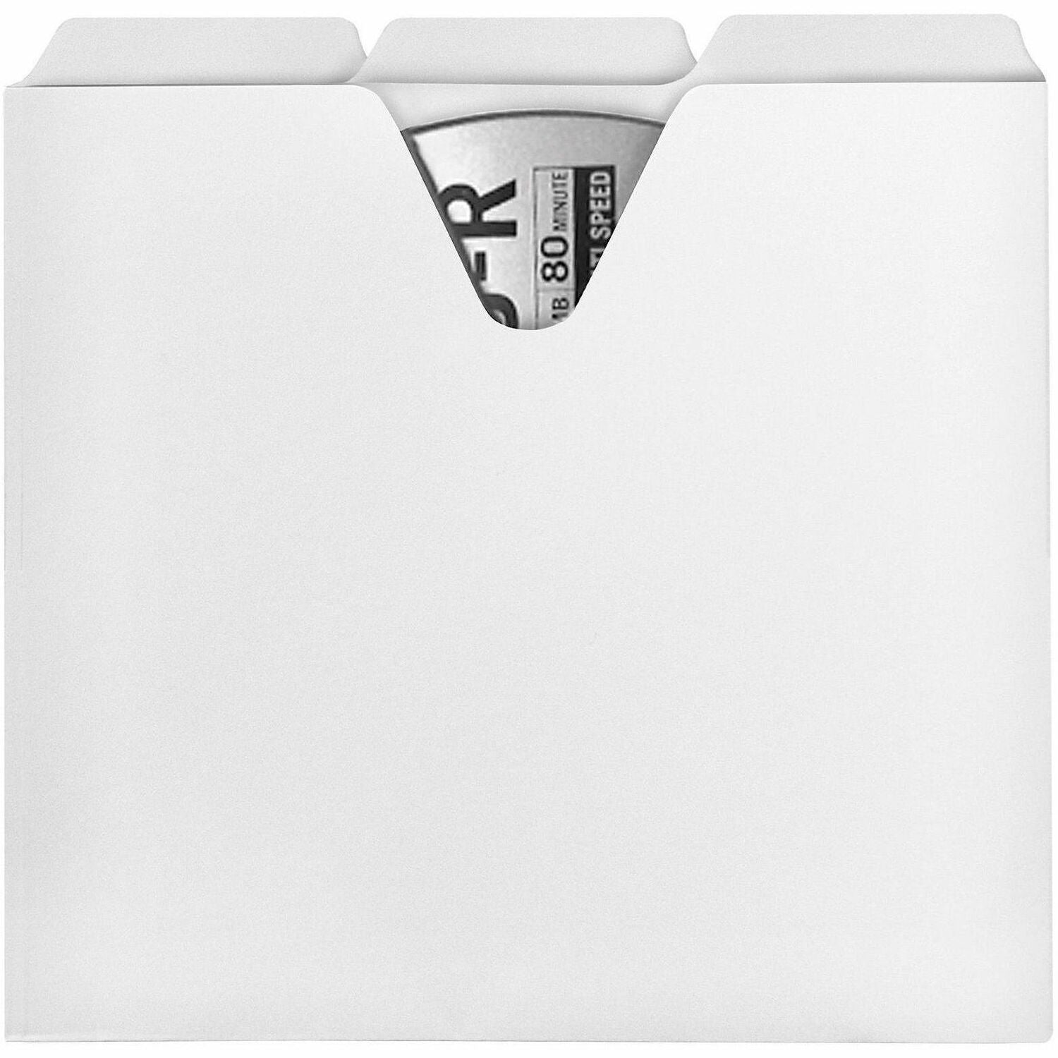 5.1" Height x 5.1" Width x 0.1" Depth - 1 x CD/DVD Capacity - For 5" x 5 3/8" Sheet - White - 100 / Pack
