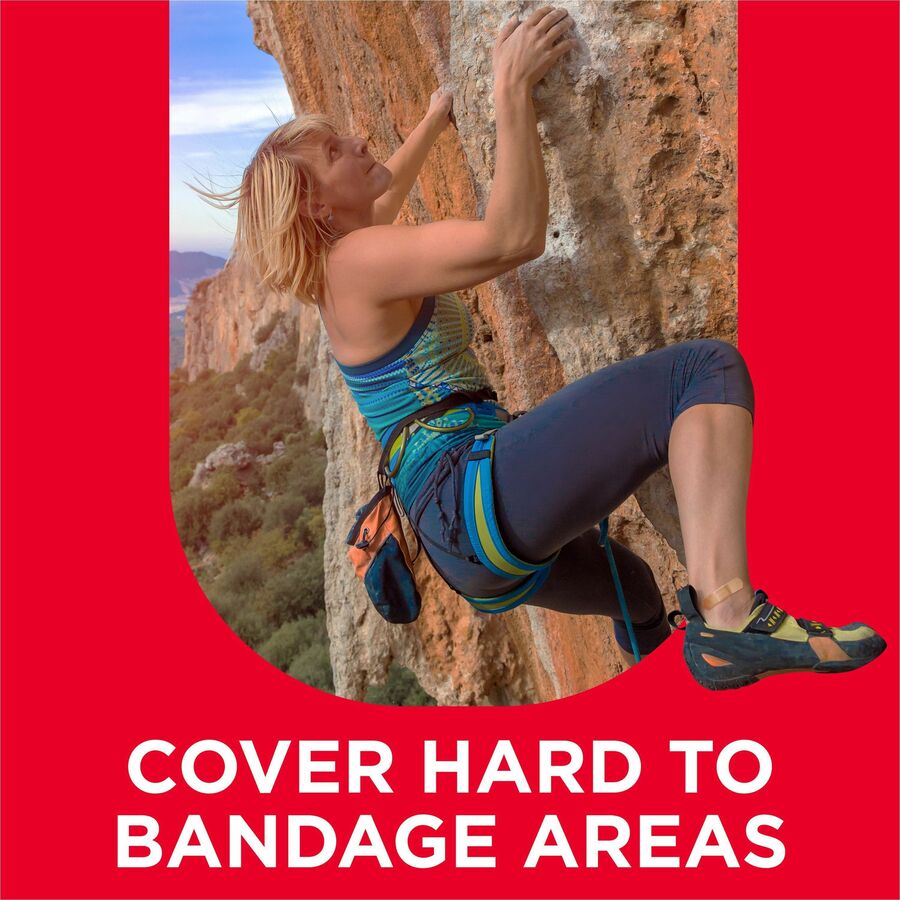 Band-Aid Flexible Fabric Adhesive Bandages - 100 - 1" Width - Beige - Fabric - 100 / Box