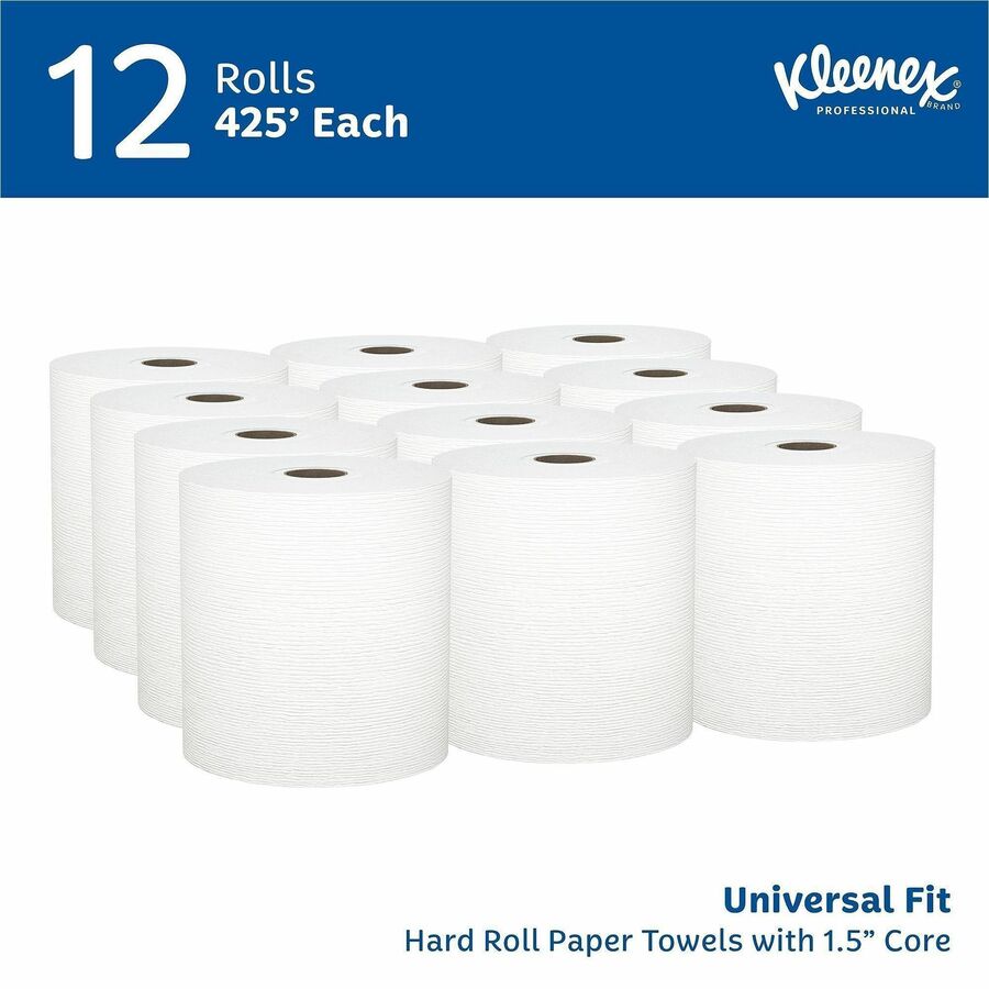 8" Width x 425 ft Length - White - Paper - 1 Carton
