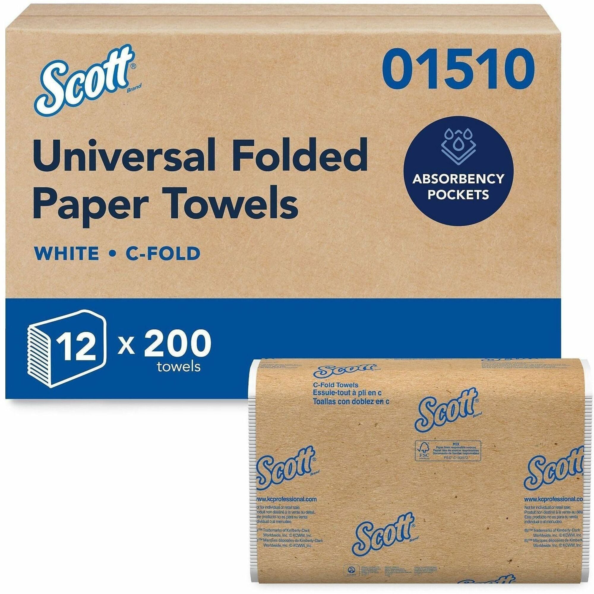 10.13" Width x 13.15" Length - White - Paper - 200/Pack - 12 / Carton