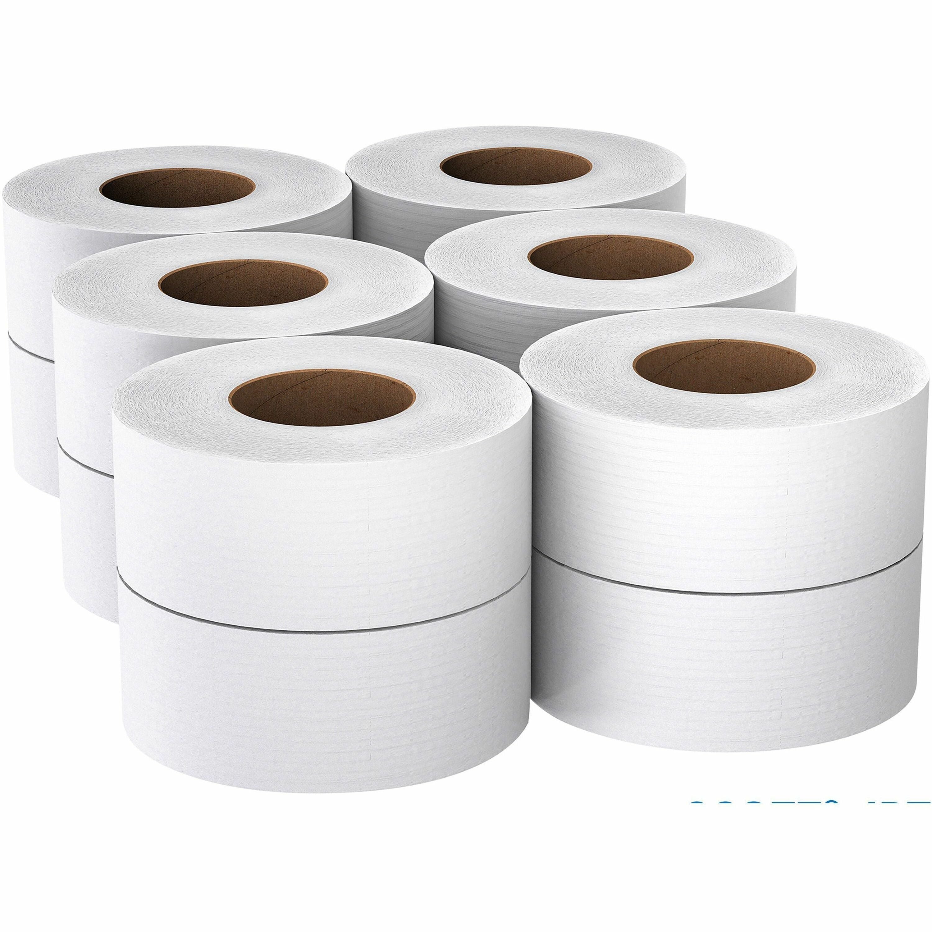 Scott High-Capacity Jumbo Roll Toilet Paper - 2 Ply - 3.55" Width x 1000 ft Length - White - 1 Carton