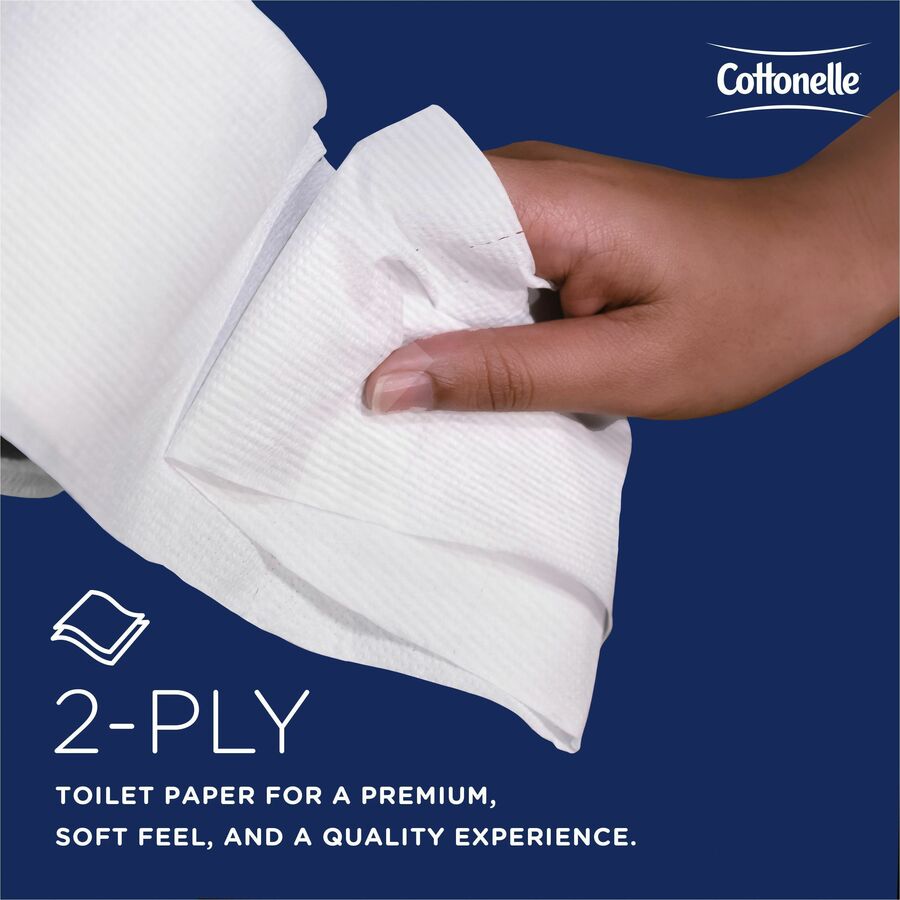 Cottonelle Professional Standard Roll Toilet Paper - 2 Ply - 4" Width x 4" Length - 451 Sheets/Roll - White - 20 / Carton