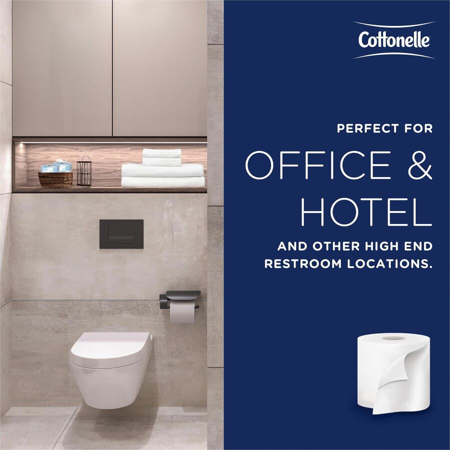 Cottonelle Professional Standard Roll Toilet Paper - 2 Ply - 4" Width x 4" Length - 451 Sheets/Roll - White - 60 / Carton