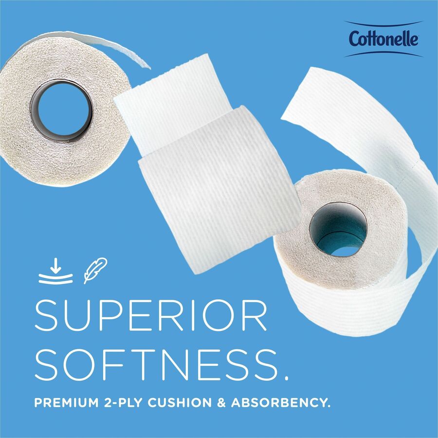 Cottonelle Professional Standard Roll Toilet Paper - 2 Ply - 4" Width x 4" Length - 451 Sheets/Roll - White - 60 / Carton