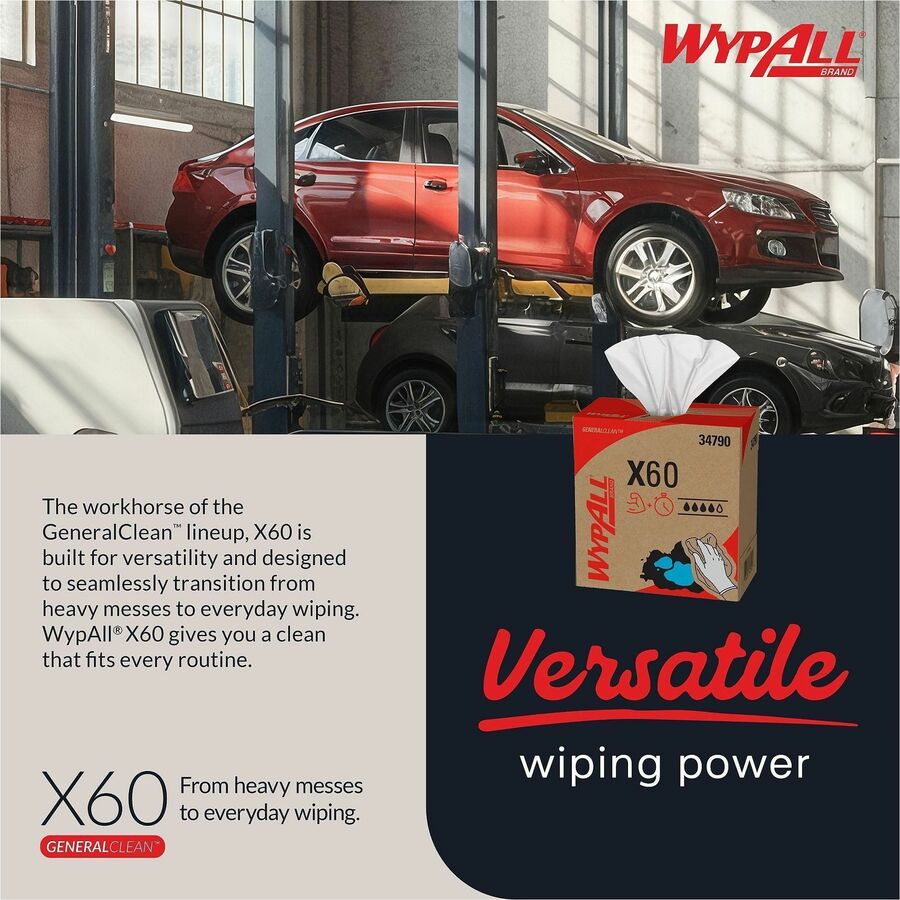 Wypall GeneralClean X60 Multi-Task Cleaning Cloths - Pop-Up Box