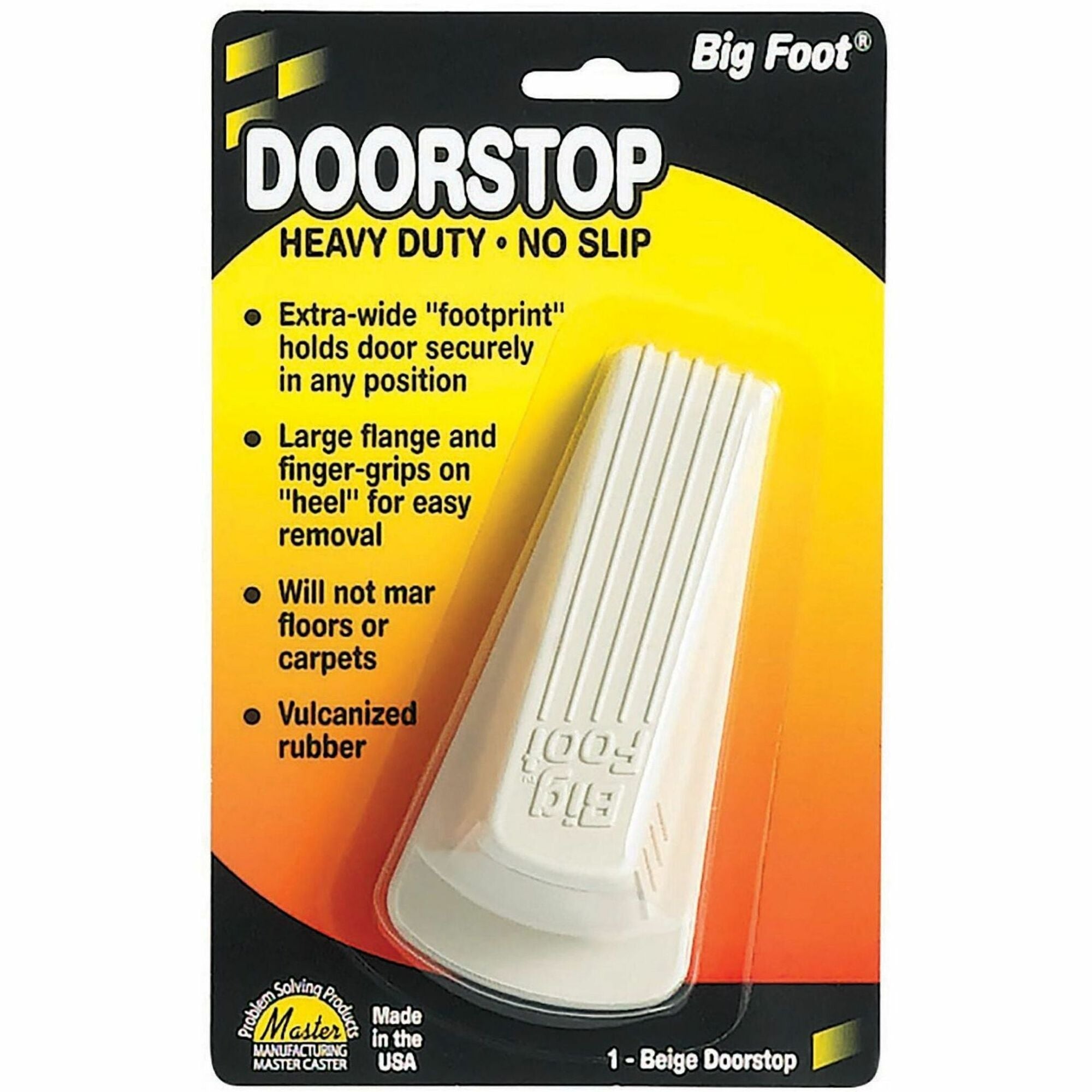 Non-skid Base, Prevent Scratches, Non-slip, Heavy Duty, Impact Resistant, Crush Proof - Rubber - 1.3" Height x 2.3" Width - Beige - 1 Each