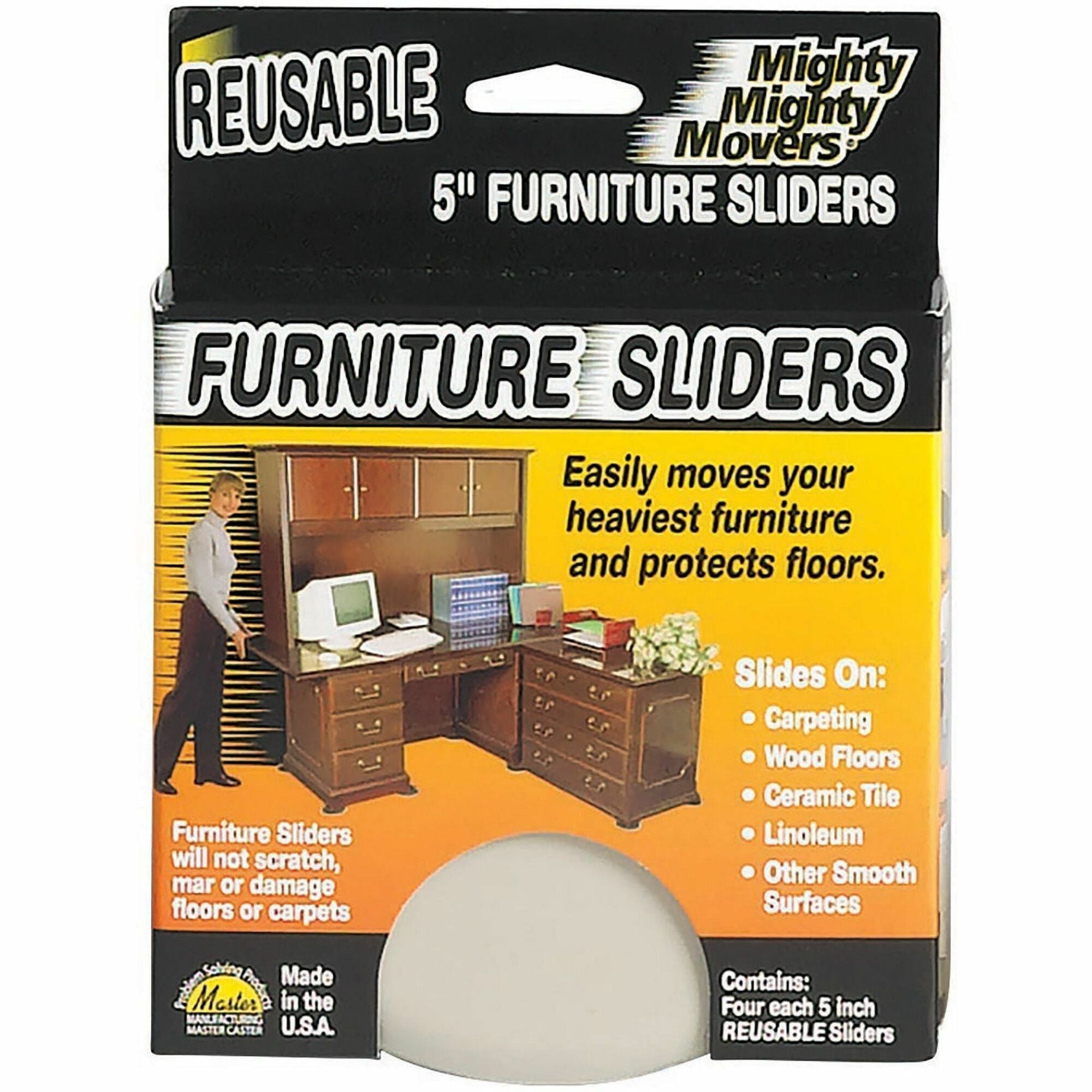 375 mil Thickness x 5" Diameter - Polymer Plastic, Foam - Beige - 4 / Pack