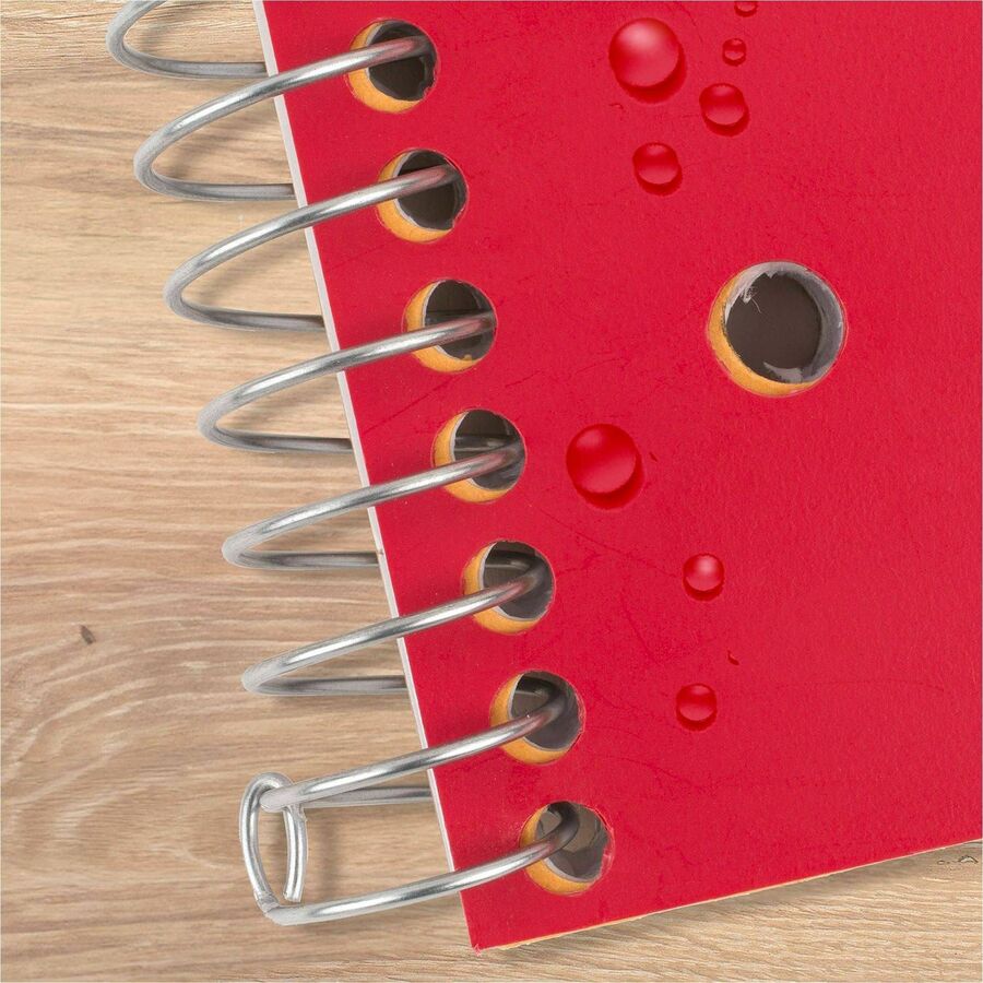 100 Sheets - Wire Bound - Quad Ruled Front Ruling - Letter - 8 1/2" x 11" Sheet Size - White Paper - Plastic Cover - Perforated, Pocket Divider, Punched, Subject - 1 Each
