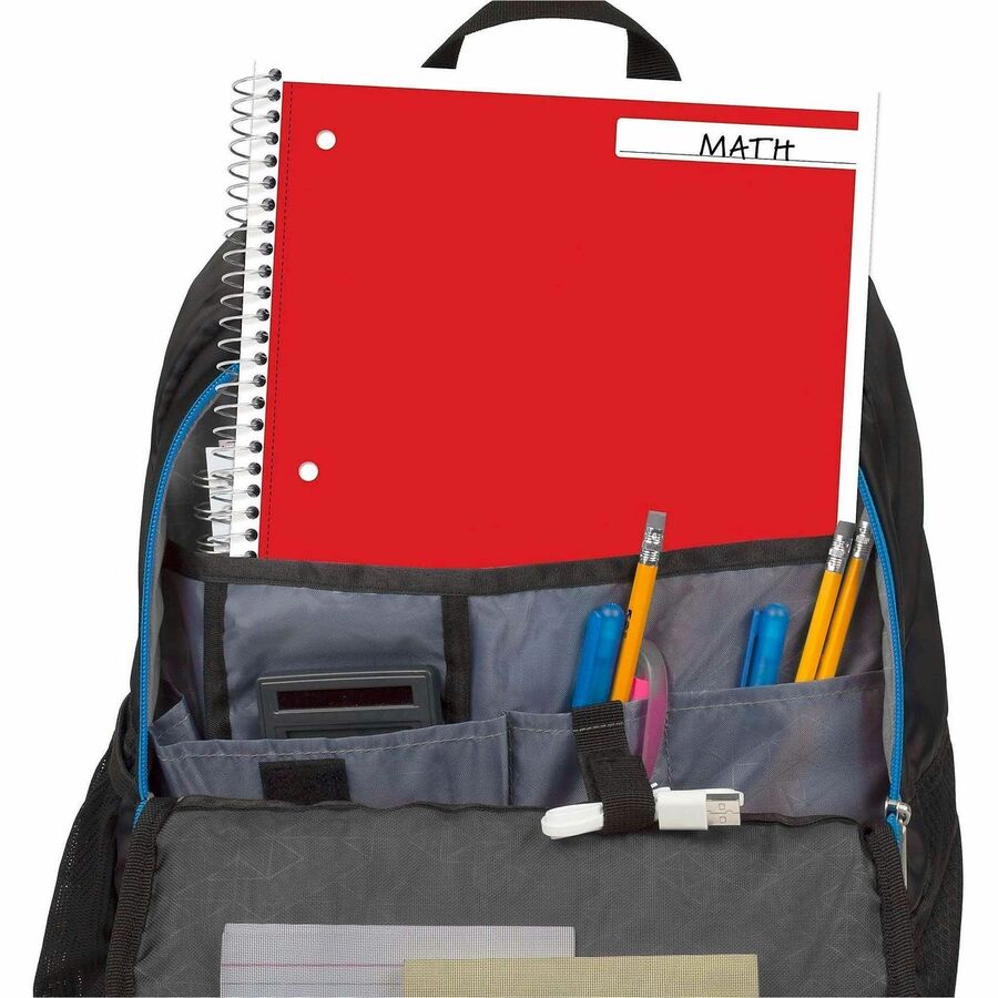 120 Sheets - Spiral - College Ruled Front Ruling - Letter - 8" x 11" Sheet Size - White Paper - Assorted Cover - Back Board - 1 Each