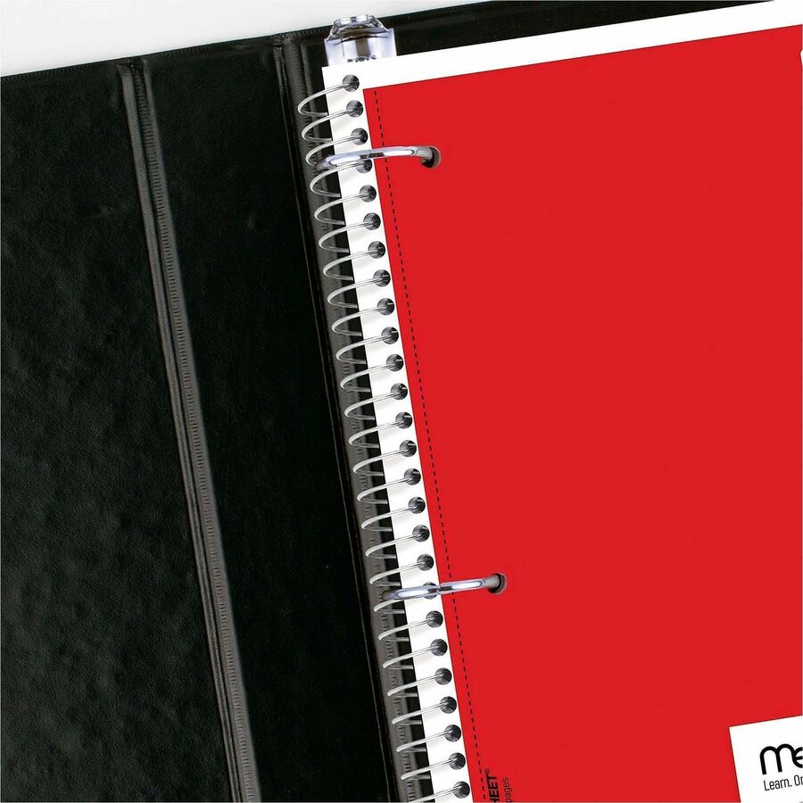 200 Sheets - Spiral - College Ruled Front Ruling - Letter - 8 1/2" x 11" Sheet Size - White Paper - Assorted Cover - Back Board, Heavyweight - 1 Each