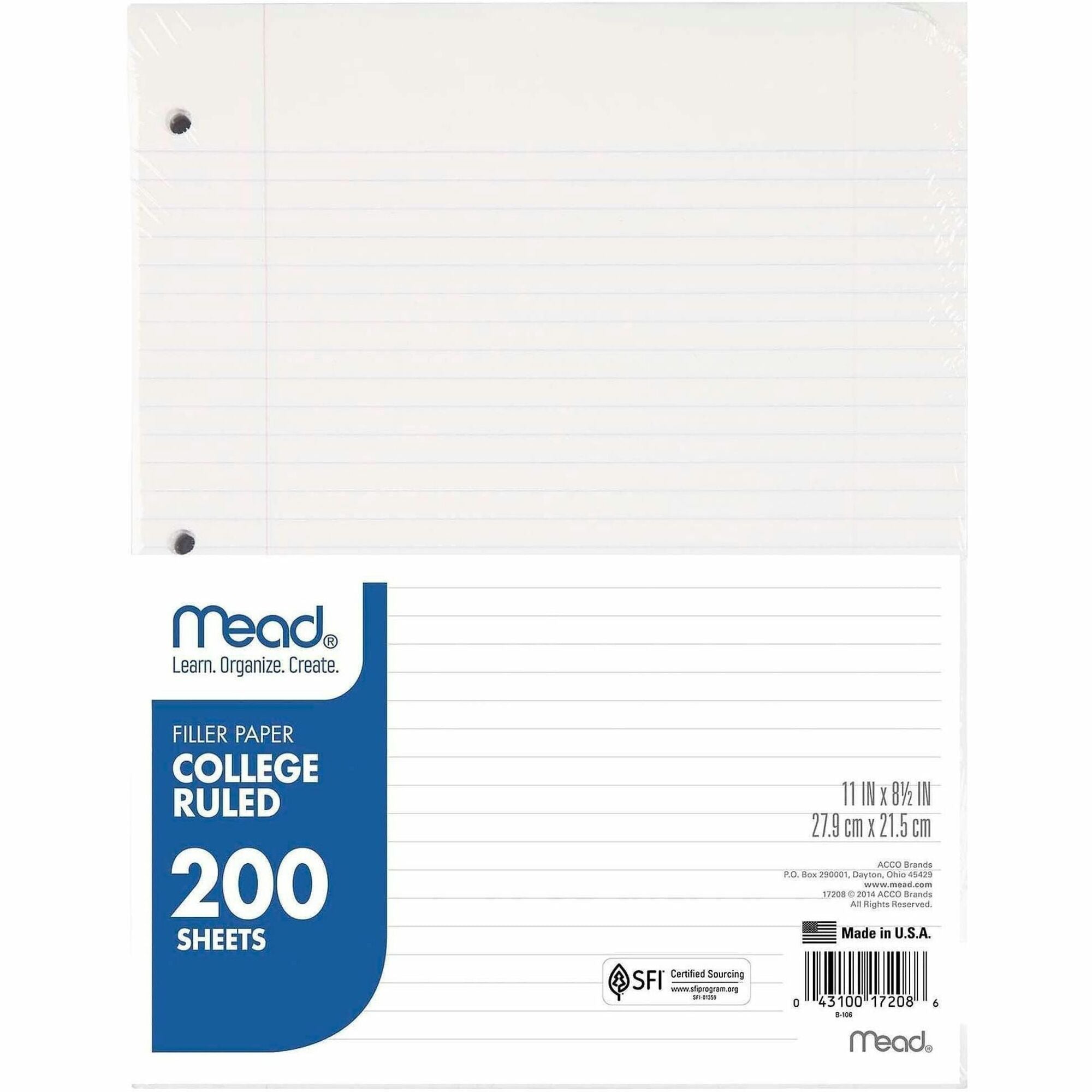 200 Sheets - Spiral - 0.31" Ruled - Ruled Red Margin - 16 lb Basis Weight - Letter - 8 1/2" x 11" Sheet Size - White Paper - 1 Pack