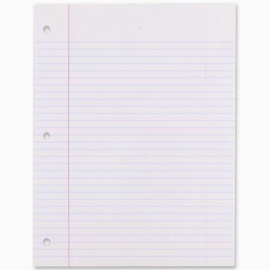 200 Sheets - Spiral - 0.31" Ruled - Ruled Red Margin - 16 lb Basis Weight - Letter - 8 1/2" x 11" Sheet Size - White Paper - 1 Pack