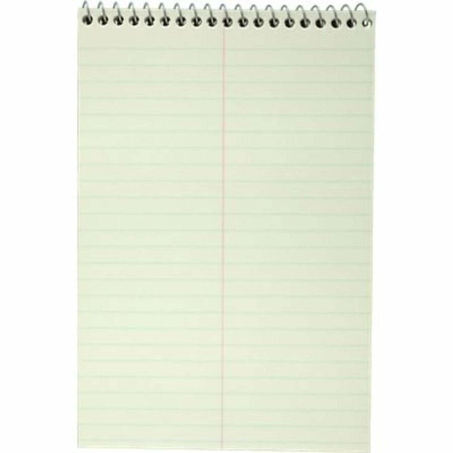 Mead Spell-Write Steno Book - 80 Sheets - Wire Bound - 6" x 9" Sheet Size - Green Paper - Cardboard Cover - 1 Each