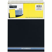 70 Sheets - Spiral - 20 lb Basis Weight - 8 1/2" x 11 3/4" Sheet Size - Canary Paper - Navy Board Cover - Heavyweight, Micro Perforated, Spiral Lock, Stiff-back - 1 Each