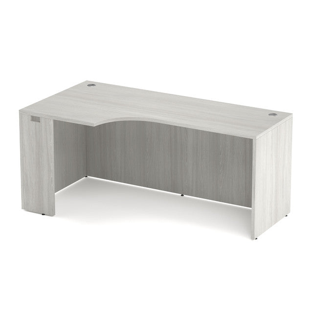 OfficeSource Laminate Credenza with Left Corner Extension - 66''W - Arcadia White