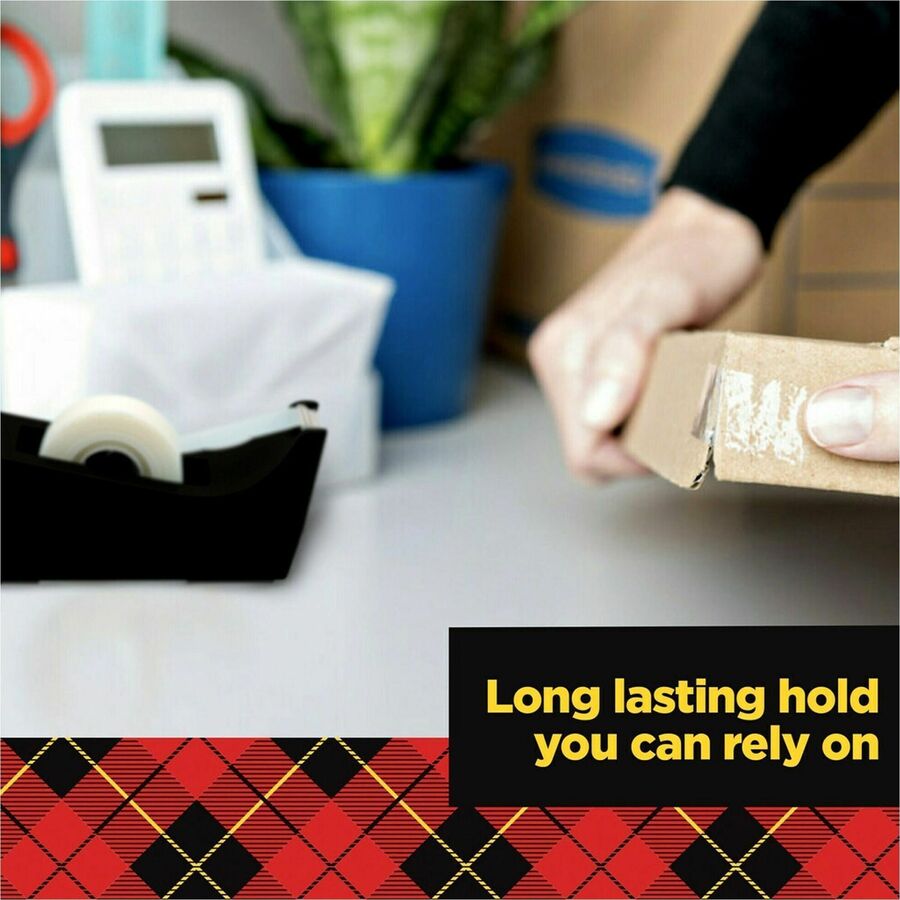 27.78 yd Length x 0.75" Width - 1" Core - Clear - Dispenser Included - Desktop Dispenser - Moisture Resistant, Stain Resistant, Long Lasting - For Multipurpose, Label Protection, Wrapping, Mending - 12 / Pack