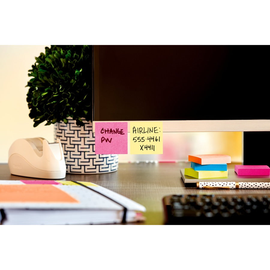 900 - 2" Flag/Note Width x 2" Flag/Note Length - Square - 90 Sheets per Pad - Unruled - Yellow - Paper - Self-adhesive - 10 / Pack