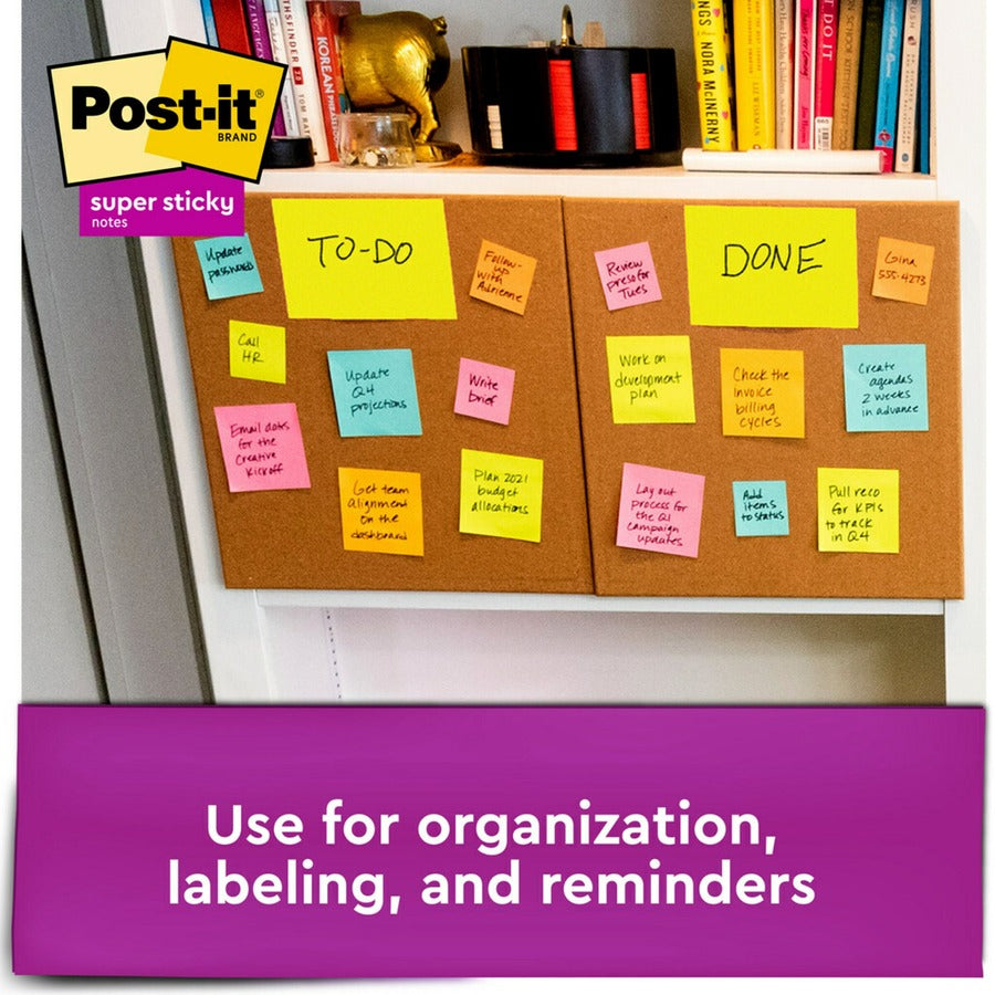 360 - 6" Flag/Note Width x 4" Flag/Note Length - Rectangle - 45 Sheets per Pad - Unruled - Vital Orange, Limeade, Tropical Pink, Sunnyside - Paper - Self-adhesive - 8 / Pack