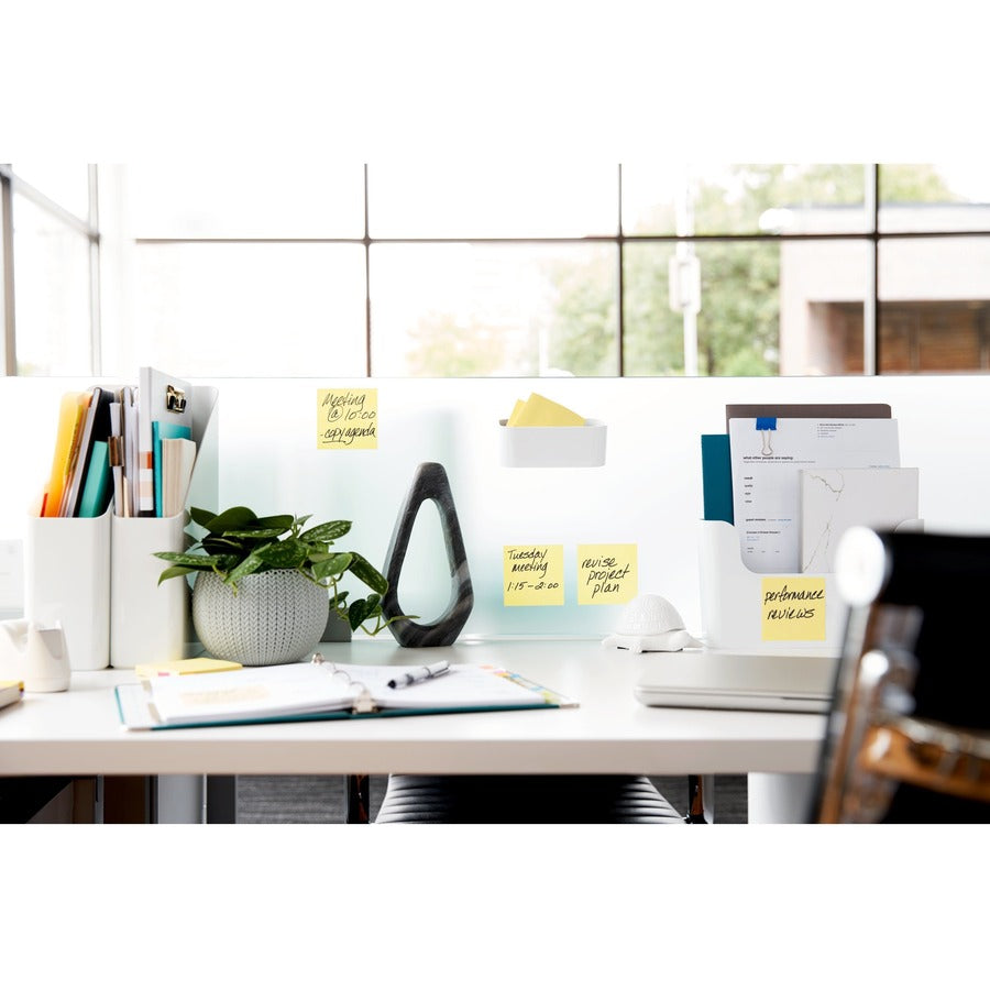 Post-it&reg; Super Sticky Notes - 1080 - 3" Flag/Note Width x 3" Flag/Note Length - Square - 90 Sheets per Pad - Unruled - Canary Yellow - Paper - Self-adhesive - 12 / Pack