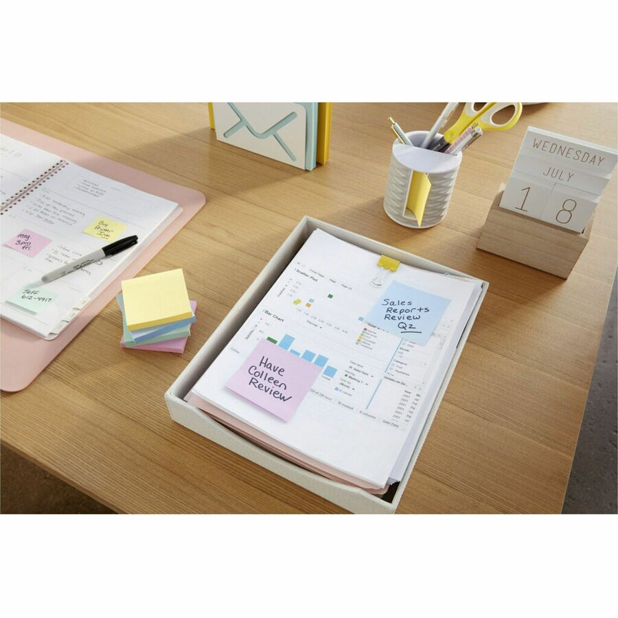 Post-it&reg; Notes Cabinet Pack - 1620 - 3" Flag/Note Width x 3" Flag/Note Length - Square - 90 Sheets per Pad - Unruled - Canary Yellow - Paper - Self-adhesive, Repositionable - 1 Pack