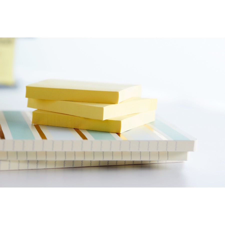 Post-it&reg; Notes Cabinet Pack - 1620 - 3" Flag/Note Width x 3" Flag/Note Length - Square - 90 Sheets per Pad - Unruled - Canary Yellow - Paper - Self-adhesive, Repositionable - 1 Pack