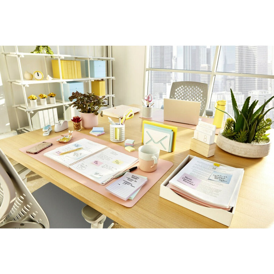 Post-it&reg; Lined Notes - 300 - 4" Flag/Note Width x 4" Flag/Note Length - Square - 300 Sheets per Pad - Ruled - Canary Yellow - Paper - Recyclable - 1 Pad
