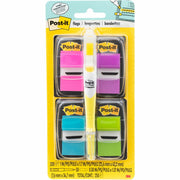 Post-it&reg; Flags Value Pack - 200 - 1" Flag/Note Width x 1 3/4" Flag/Note Length - Rectangle, Arrow - Unruled - Aqua, Yellow, Green, Purple, Pink, Blue - Self-adhesive, Removable - Dispenser Included - 200 / Pack