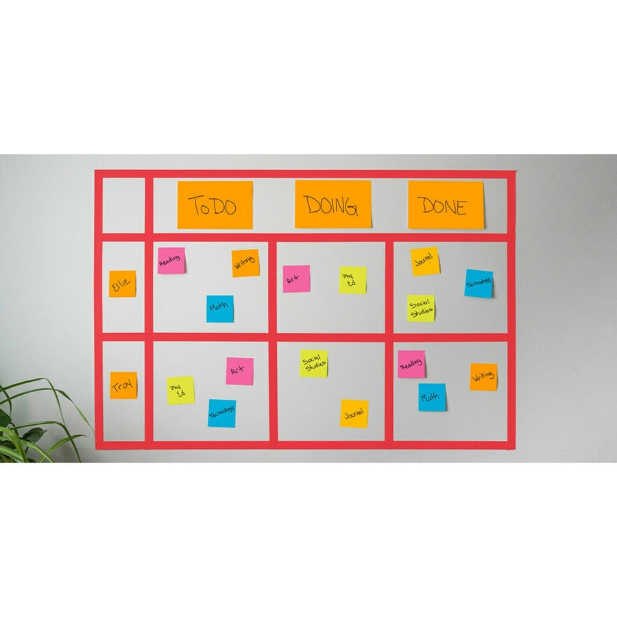 Post-it&reg; Super Sticky Notes - Energy Boost Color Collection - 180 - 6" Flag/Note Width x 8" Flag/Note Length - Rectangle - 45 Sheets per Pad - Unruled - Vital Orange, Tropical Pink, Limeade, Blue Paradise - Paper Fibre - Self-adhesive - 4 / Pack