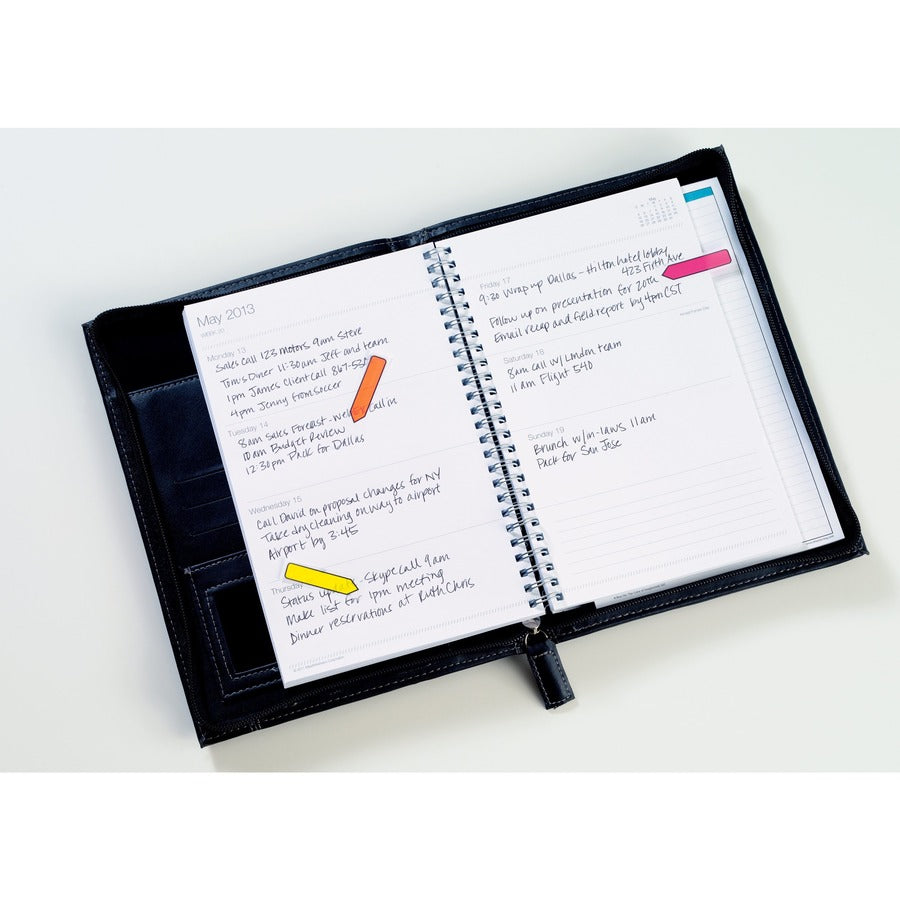 Post-it Arrow Flags, Bright Colors, 1/2" x 1 3/4", 20 Each of Blue, Green, Purple, Red, Yellow, 100 Flags per Pack, Removable, Self-Adhesive, Dispenser Included