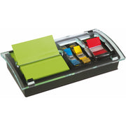 3" x 3" Note, 1" Flag - 100 Note Capacity - 50 Flag Capacity - Translucent, Black