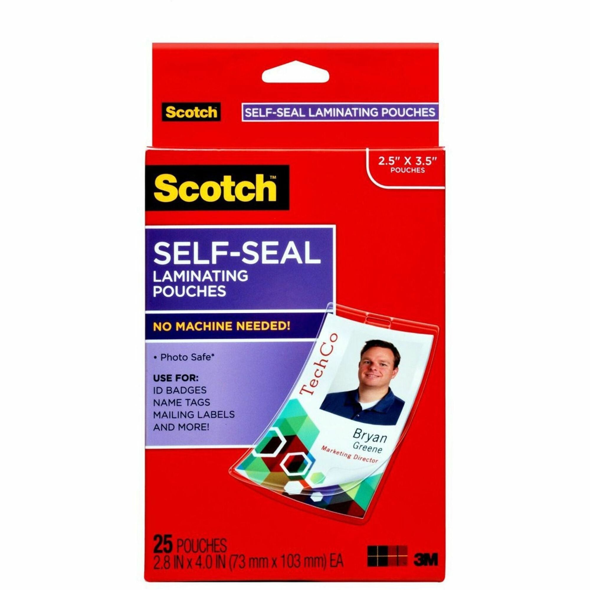 Support 4" x 2.80" Media - Horizontal - Clear - 25 / Pack