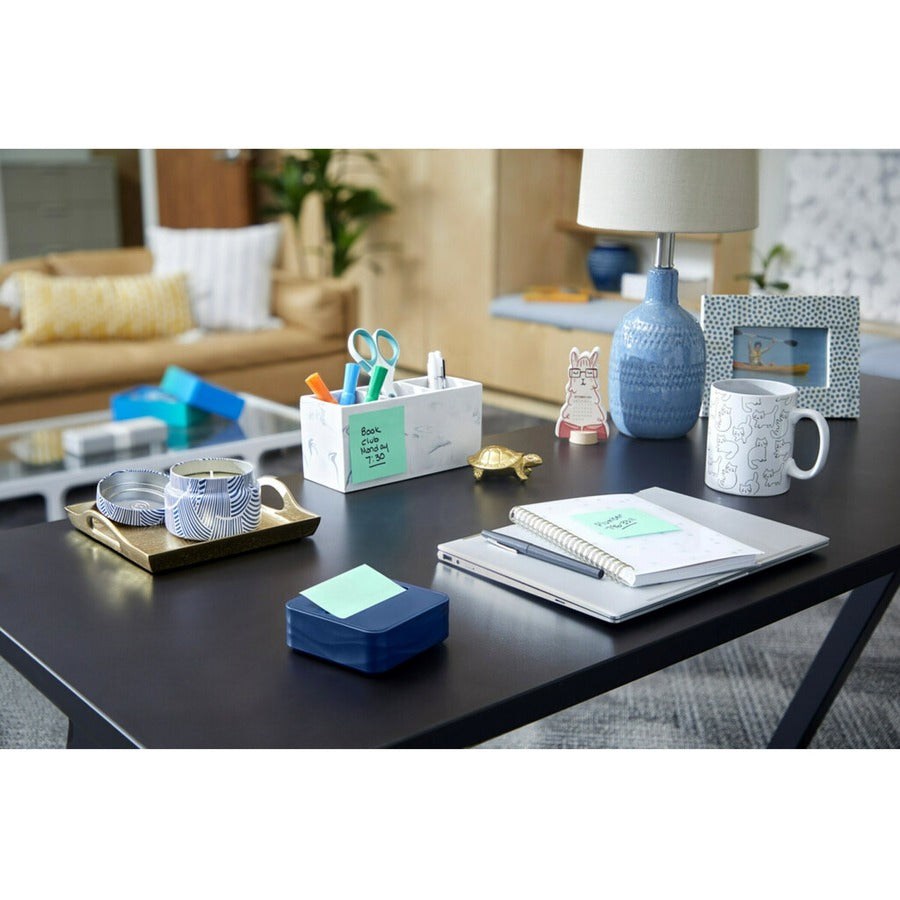 Post-it&reg; Dispenser Notes - 1200 - 3" Flag/Note Width x 3" Flag/Note Length - Square - 100 Sheets per Pad - Unruled - Limeade, Citron, Blue Paradise - Paper - Pop-up, Refillable, Self-adhesive, Repositionable - 1 Pack