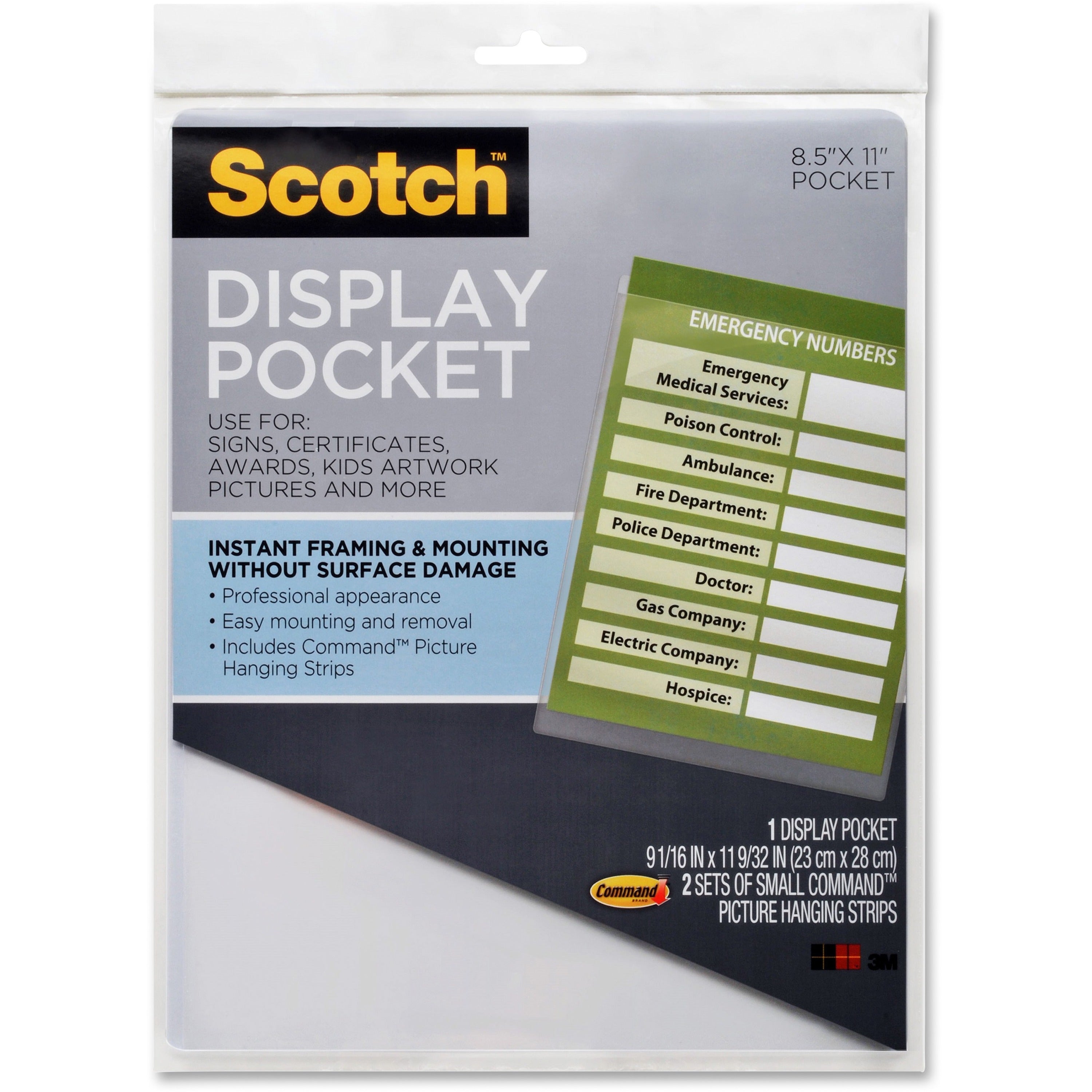 9" x 11" - Plastic - Clear - 1 Each