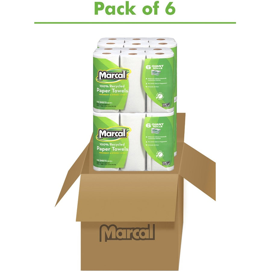 2 Ply - 140 Sheets/Roll - WhitePack - 6/Pack - 4 / Carton