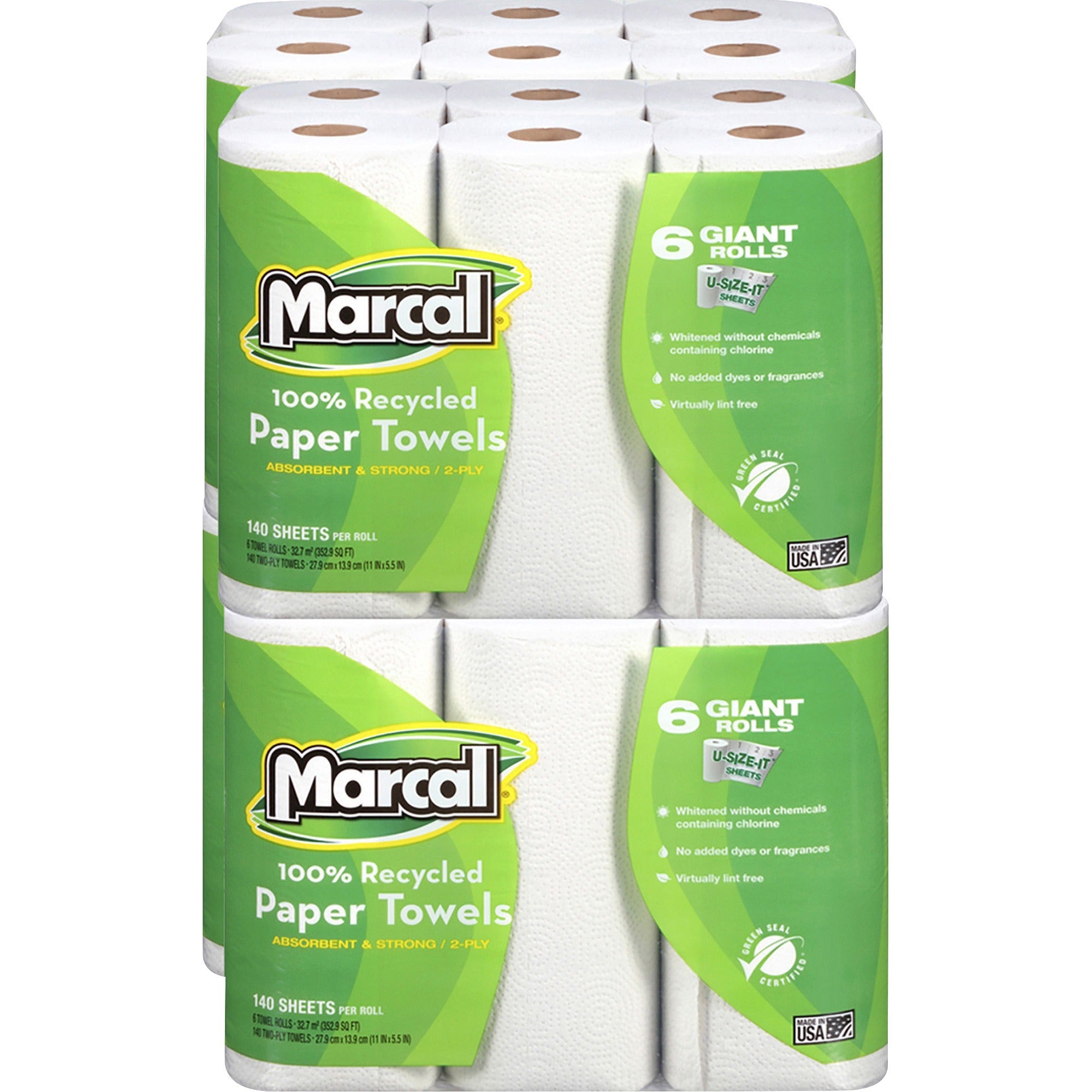 2 Ply - 140 Sheets/Roll - WhitePack - 6/Pack - 4 / Carton