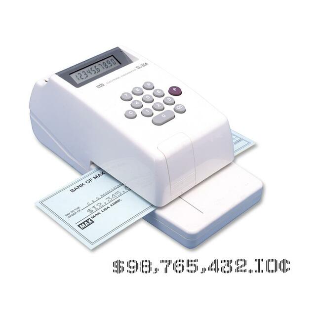 1.87" Print Area - Personal, Business Check - White, Gray